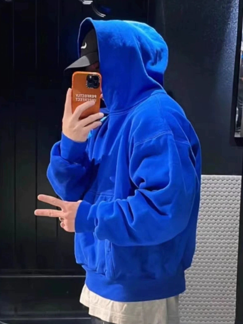 Big Talker Klein Blue Double-Layer Heavy Hoodie