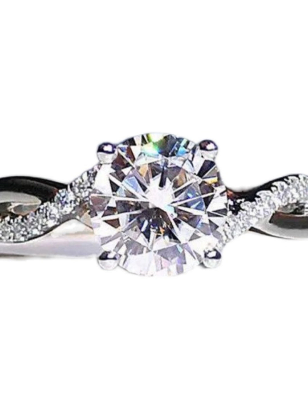 1 Karat Female Silver Girlfriends Moissanite