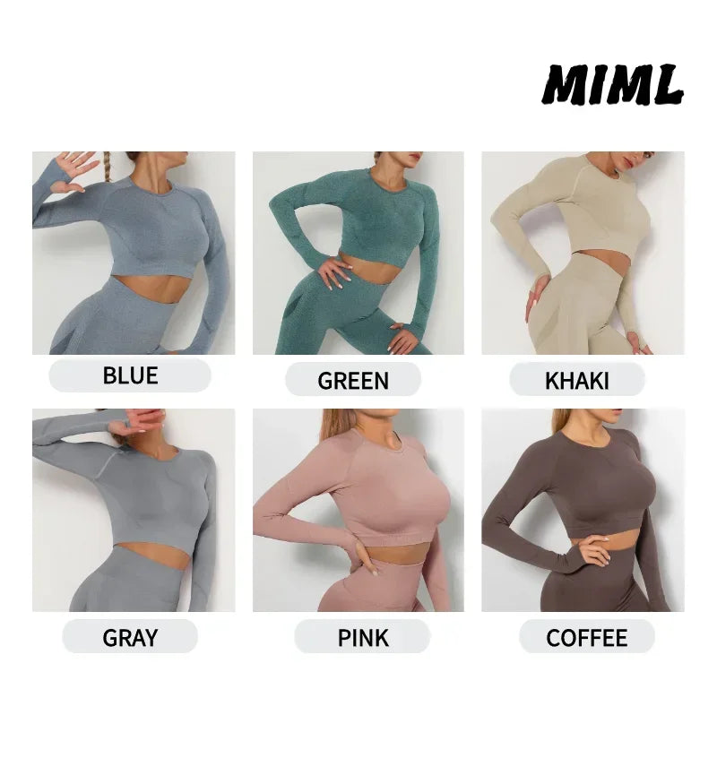 Women Clothing Long Sleeve Activewear Workout Running Top Womens Golf Clothing for Training Sportswear Gym Yoga Tops