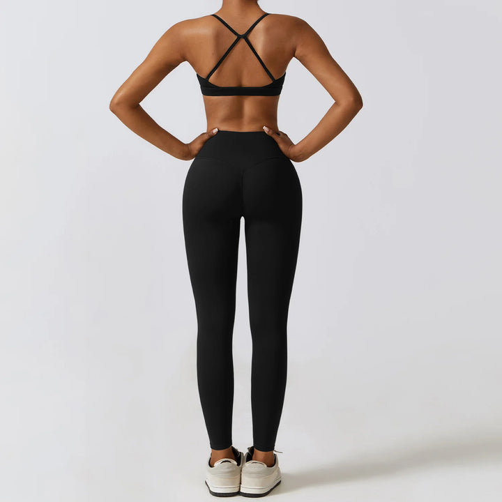 Women's Sportswear Yoga Set Workout Clothes Athletic Wear Sports Gym Legging 2/3PCS Fitness Bra Crop Top Long Sleeve Yoga Suit