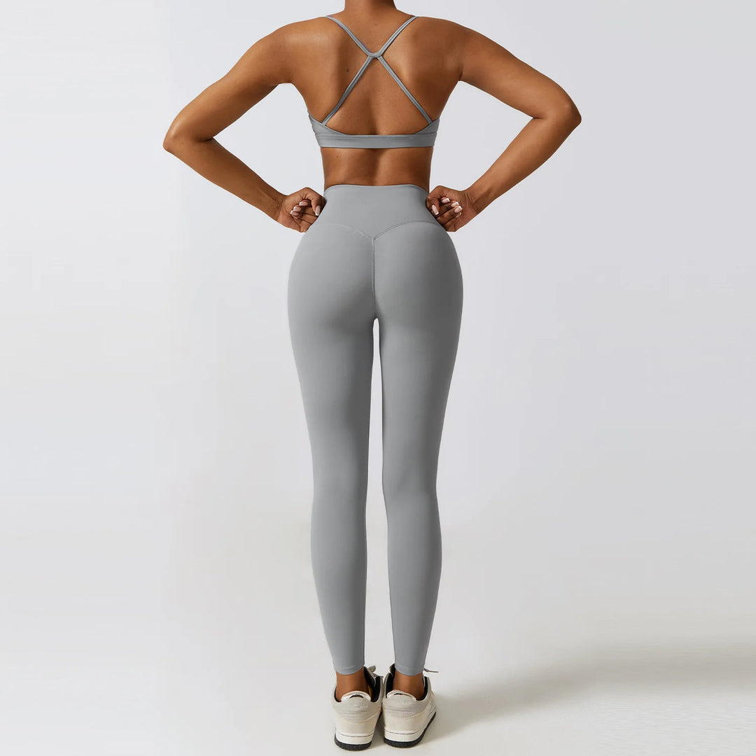 Women's Sportswear Yoga Set Workout Clothes Athletic Wear Sports Gym Legging 2/3PCS Fitness Bra Crop Top Long Sleeve Yoga Suit